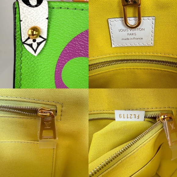 Authentic Louis Vuitton Pink Lilac Green Monogram Giant OnTheGo Multicolor Tote - Picture 6 of 9